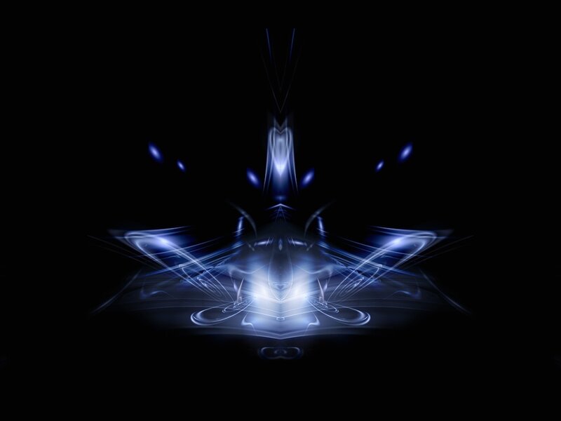 Blue Light Abstract — Black