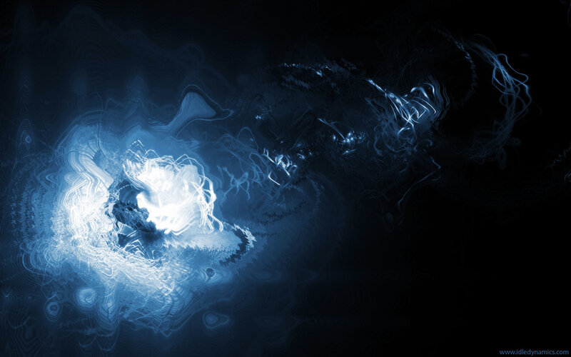 blue light abstract swirl