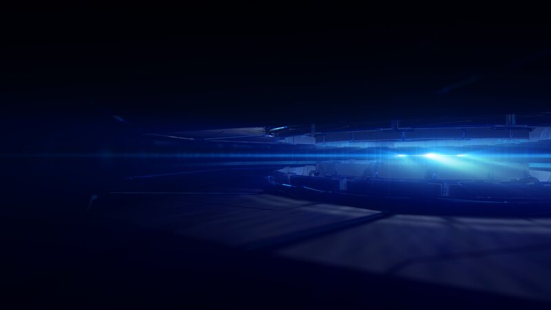 Blue Light Beam in Dark Space — Night
