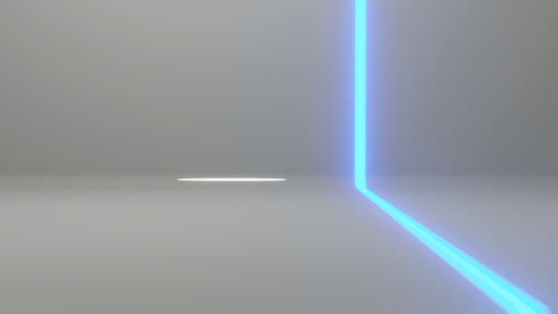 Blue Light Beam in Room