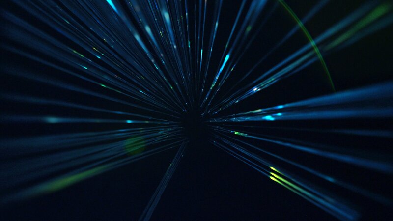 Blue Light Beams — Dynamic, Abstract, Darkness