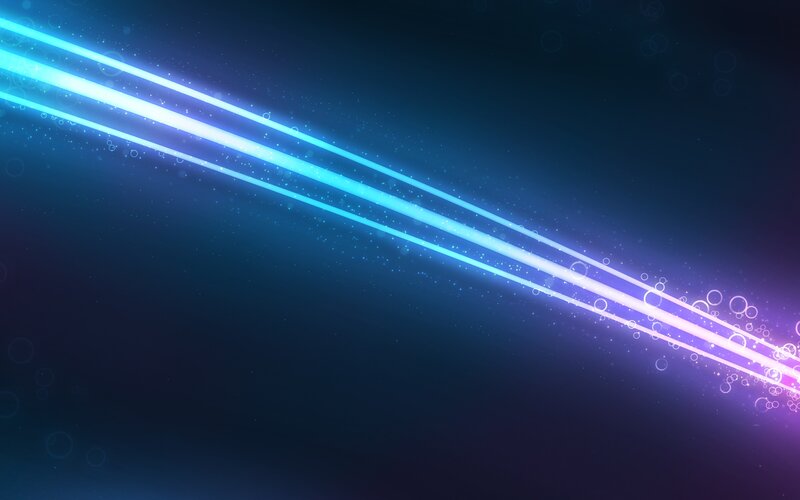 Blue Light Beams — Dynamic, Digital Art, Light Streaks