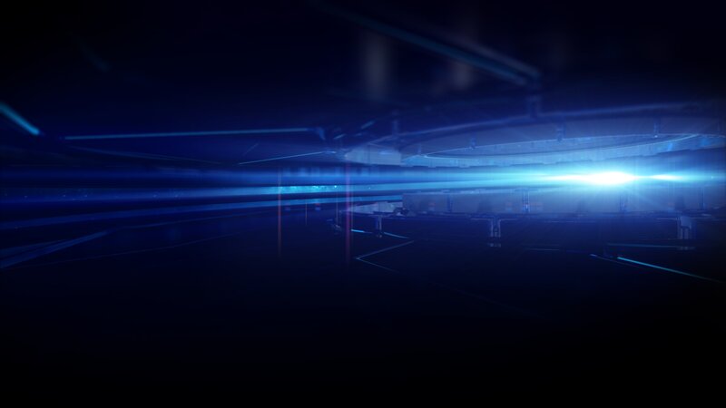 Blue Light Beams in Dark Space — Dramatic