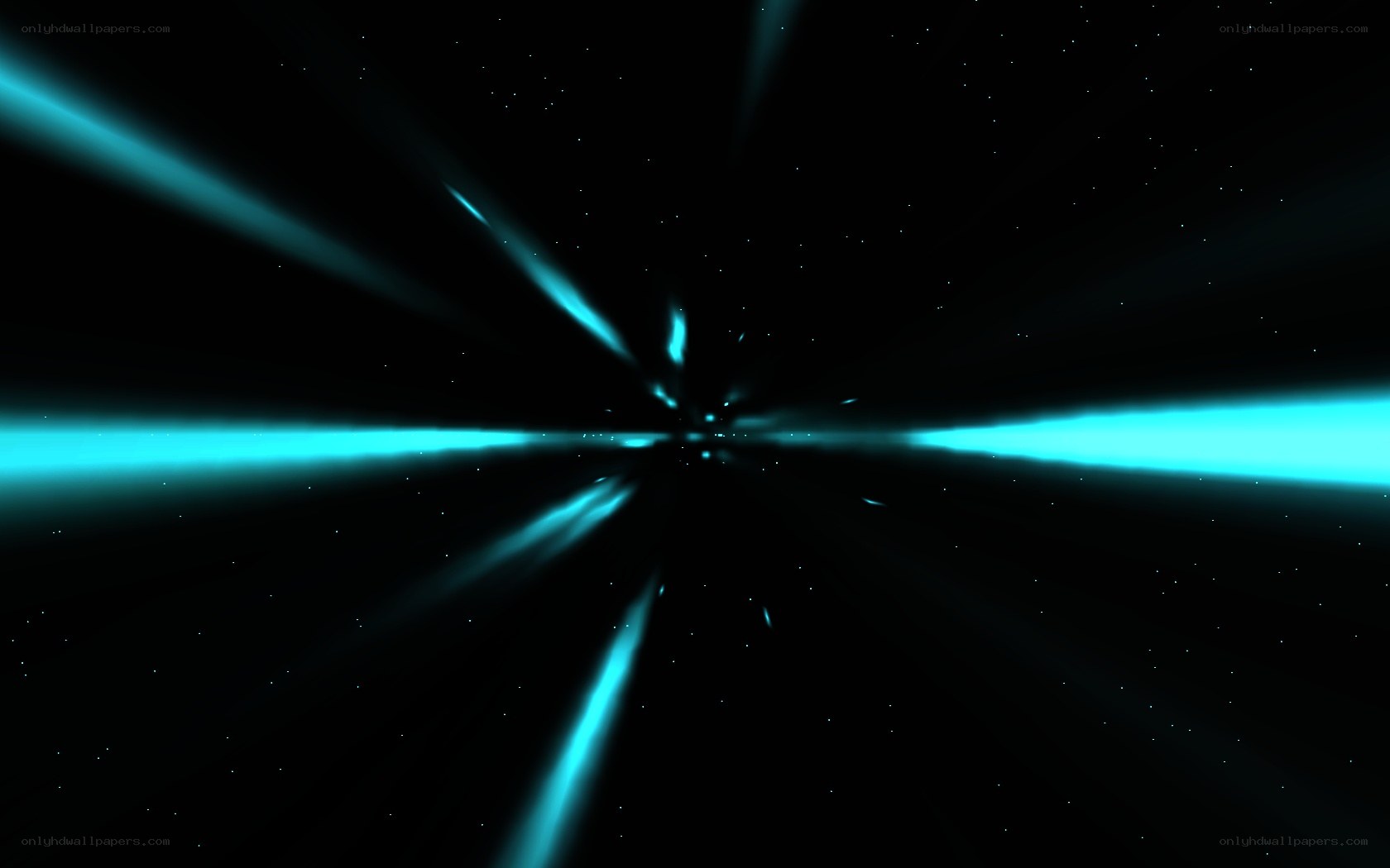 blue light beams in space