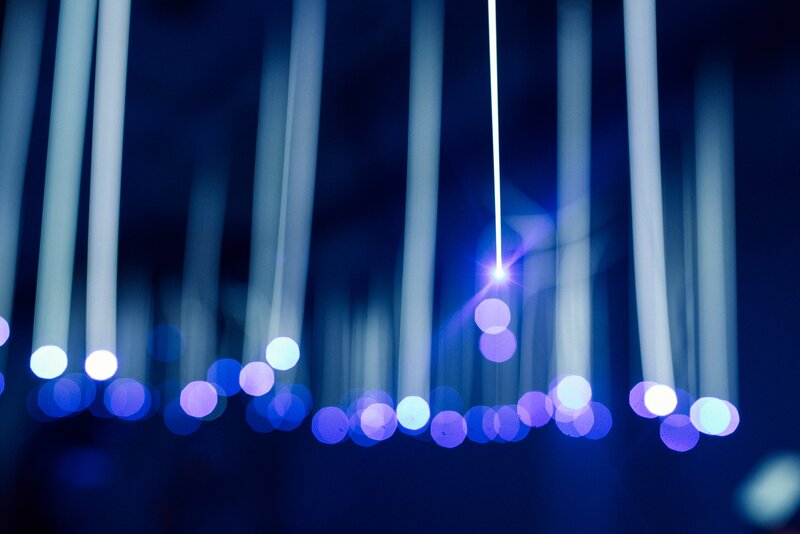 Blue Light Bokeh — Abstract, Night