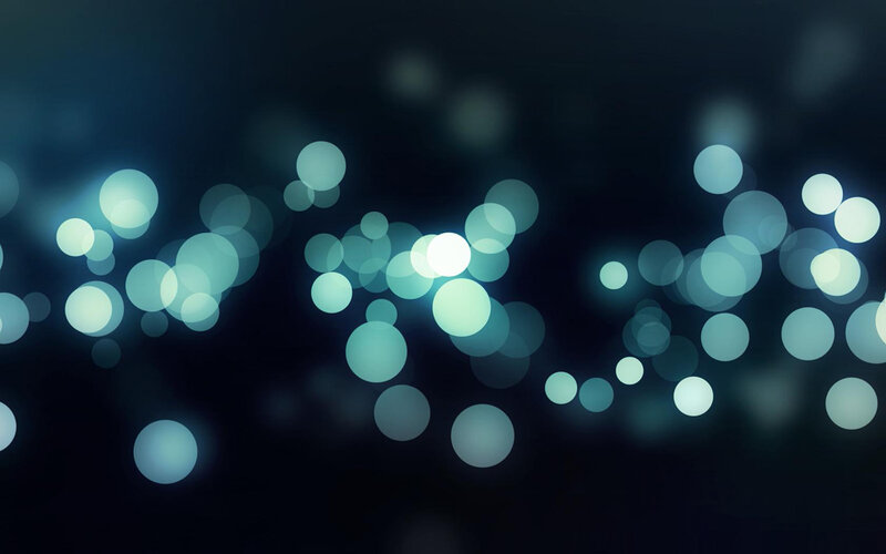 Blue Light Bokeh Circles — Calm, Night, Abstract