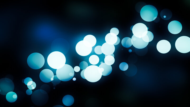 blue light bokeh effect