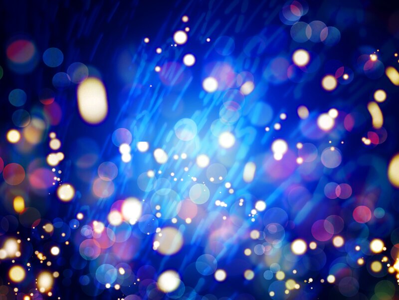 Blue Light Bokeh Effect — Dramatic, Abstract