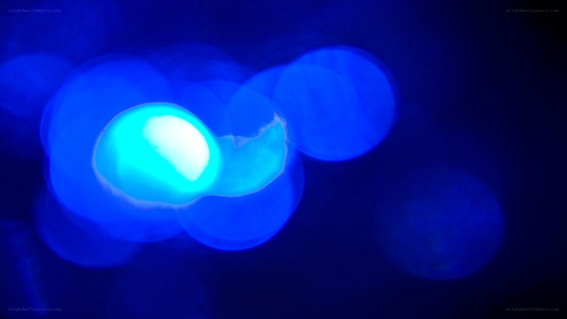 blue light bokeh effect