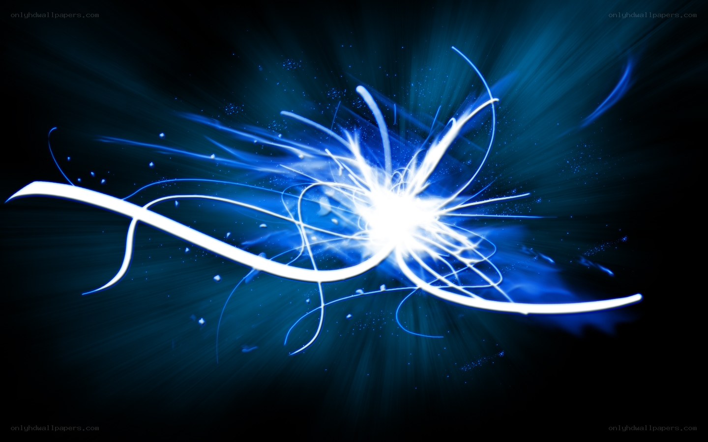 blue light burst abstract