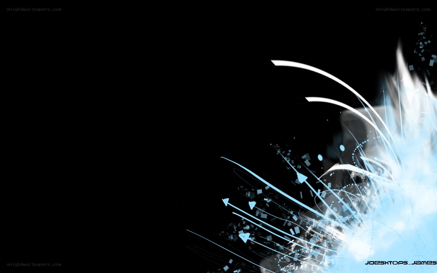 blue light burst abstract