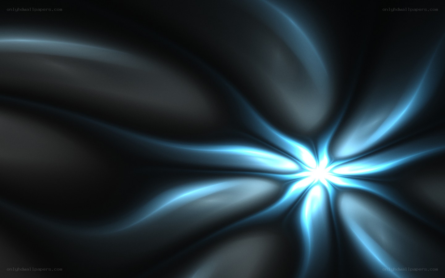 Blue light burst abstract