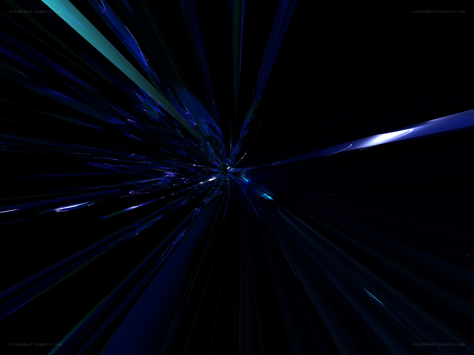 blue light burst abstract