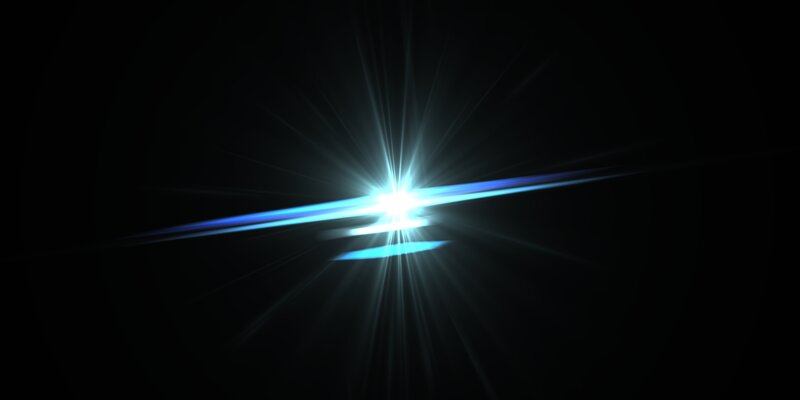 Blue Light Burst — Black, Dramatic, Abstract, Rays