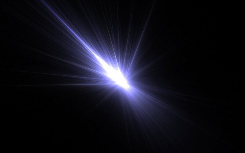 Blue Light Burst — Black