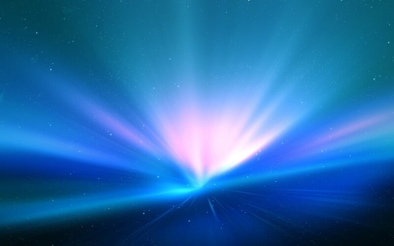 Blue Light Burst — Dramatic, Abstract, Stars