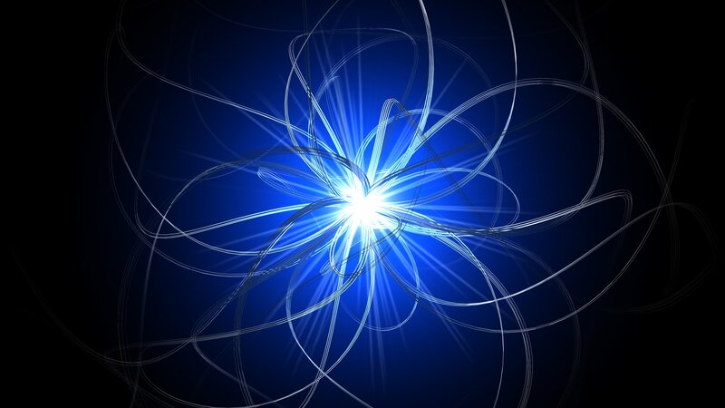 Blue Light Burst — Dramatic, Abstract
