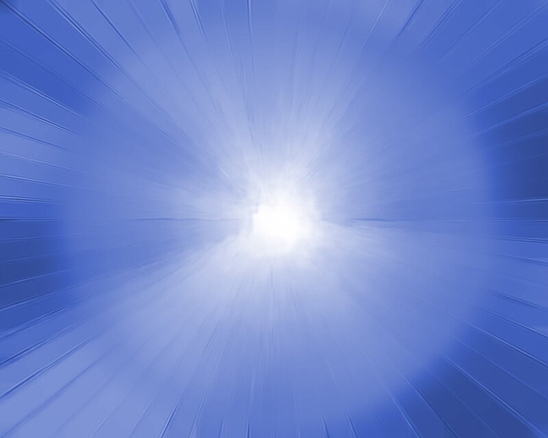 Blue Light Burst — Dramatic, Abstract, White
