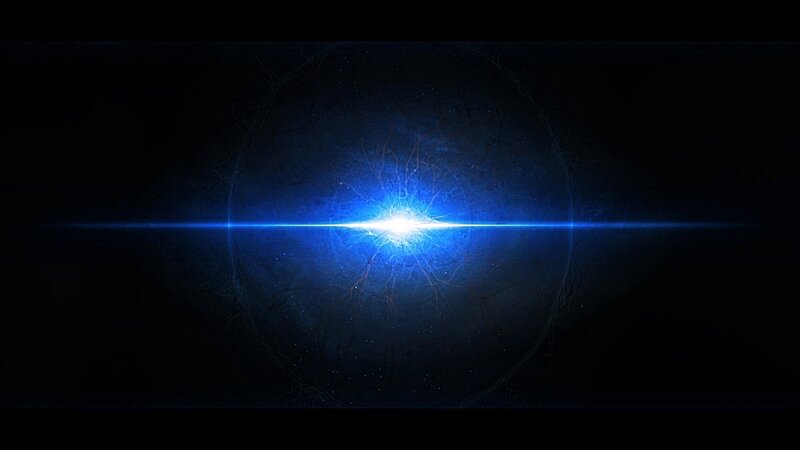Blue Light Burst — Dramatic, Digital Art, Circle, Stars