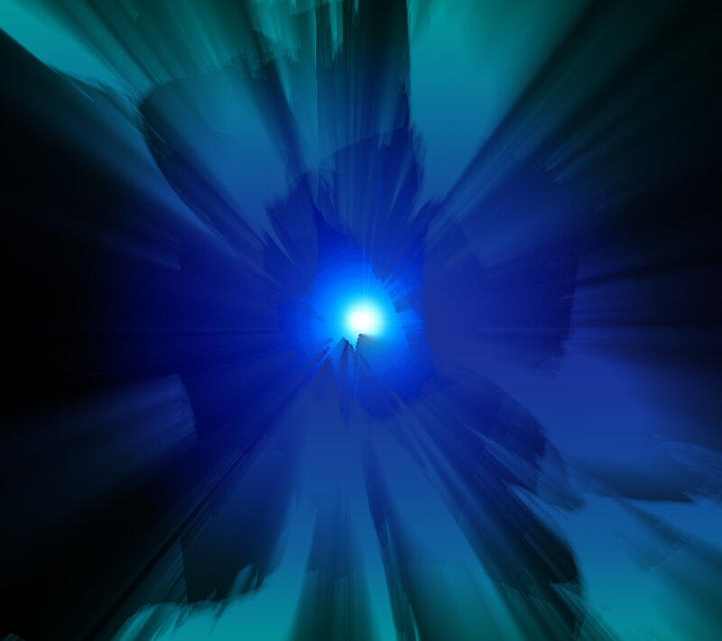 Blue Light Burst — Dramatic