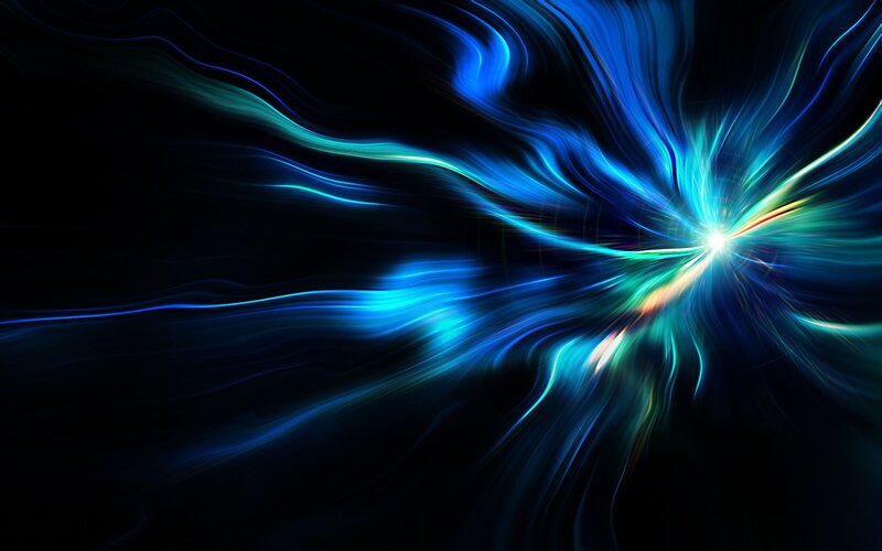 Blue Light Burst — Dynamic, Abstract, Energy, Darkness