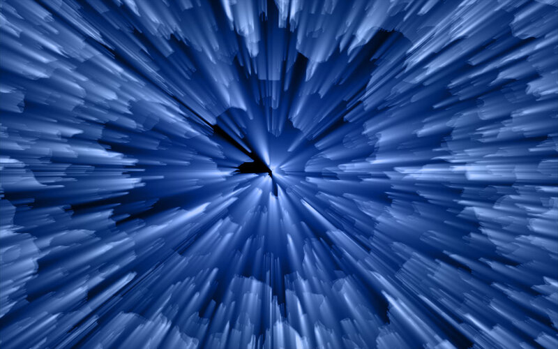 blue light burst effect
