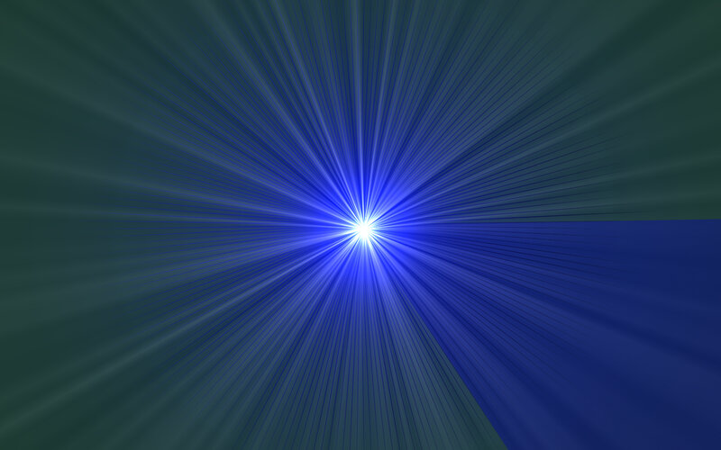 blue light burst effect