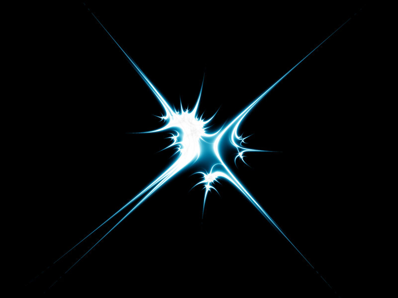 blue light burst fractal
