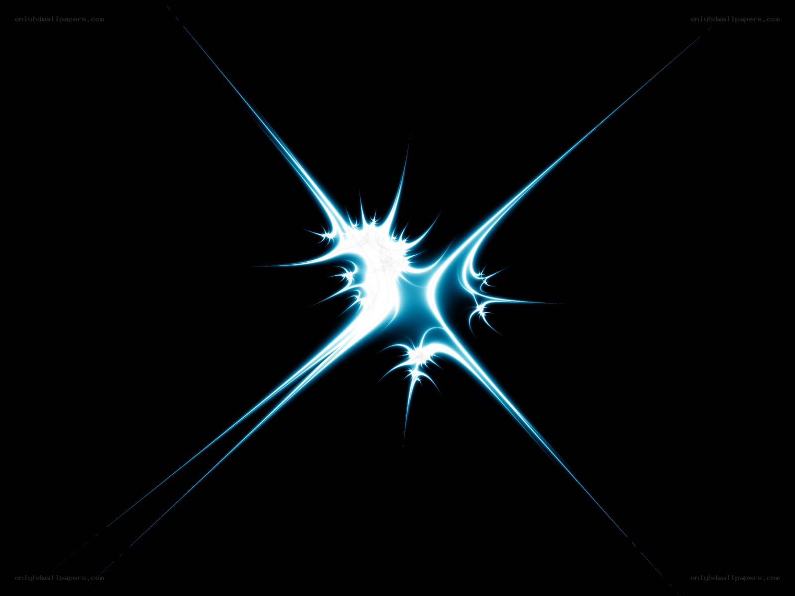 blue light burst fractal