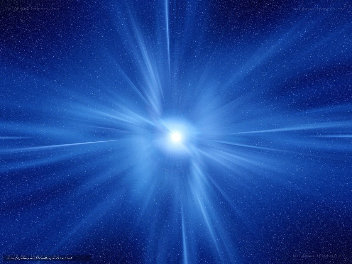 Blue light burst in space