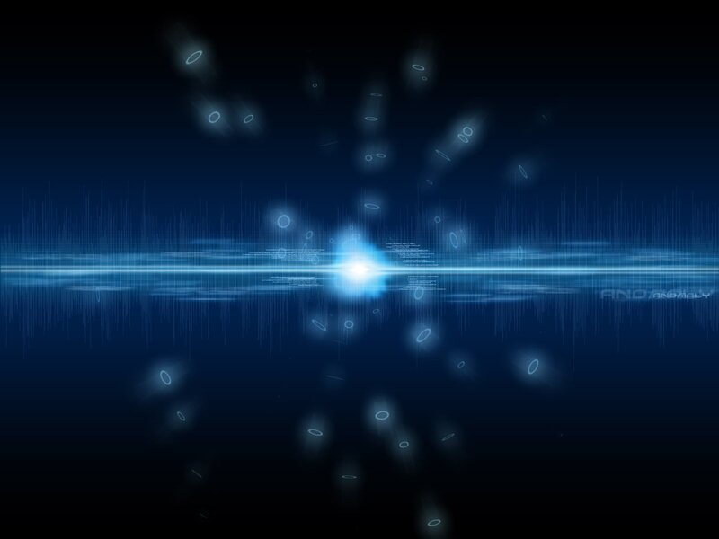 Blue Light Burst — Technological, Digital Art