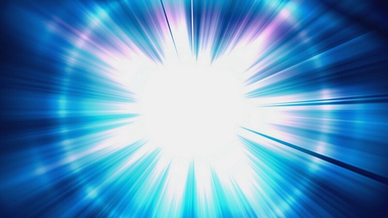 Blue Light Burst — White