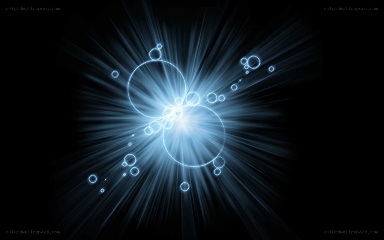 blue light burst with circles