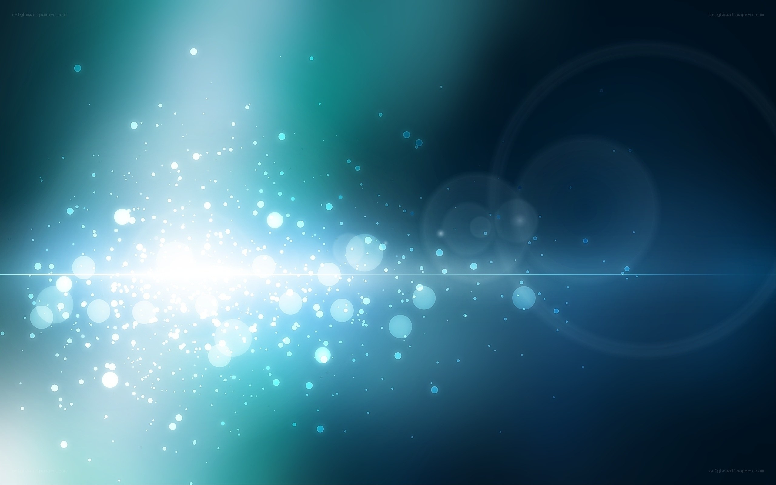 blue light burst with particles