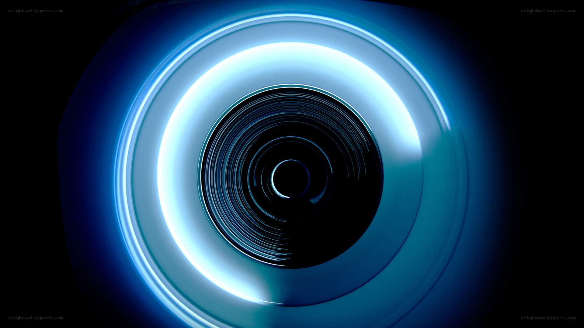 blue light circle pattern