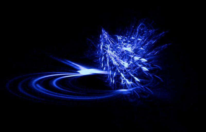 Blue Light Explosion — Dramatic