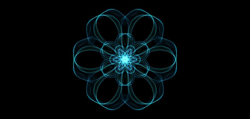 Blue Light Flower Pattern