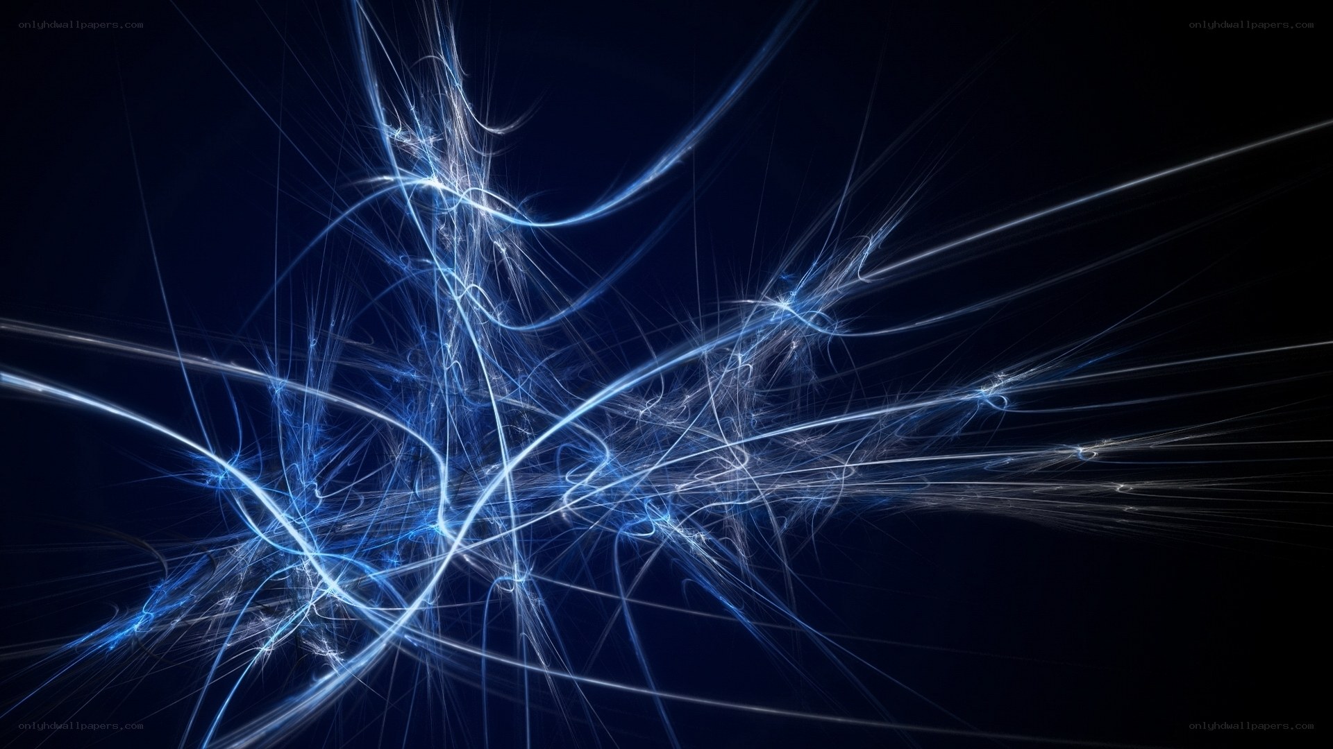 Blue light fractal abstract