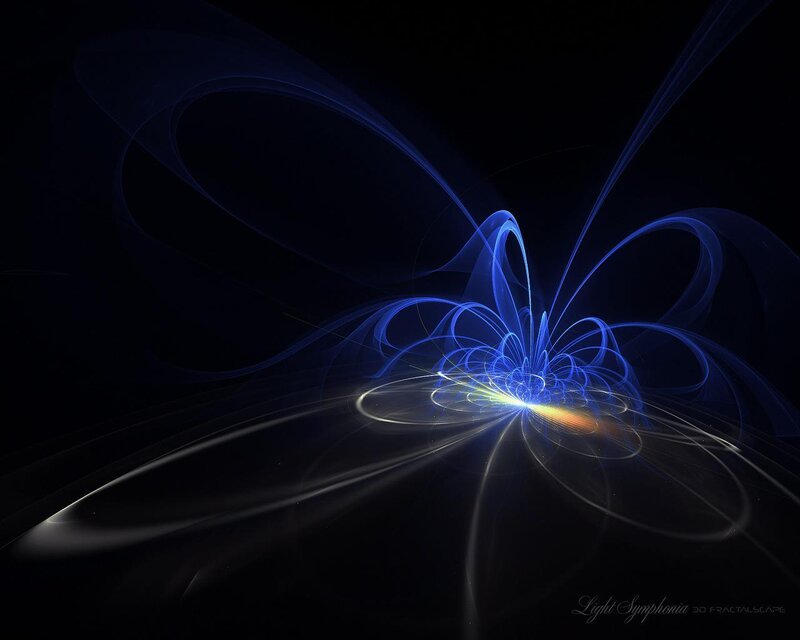 Blue Light Fractal — Abstract, Digital Art