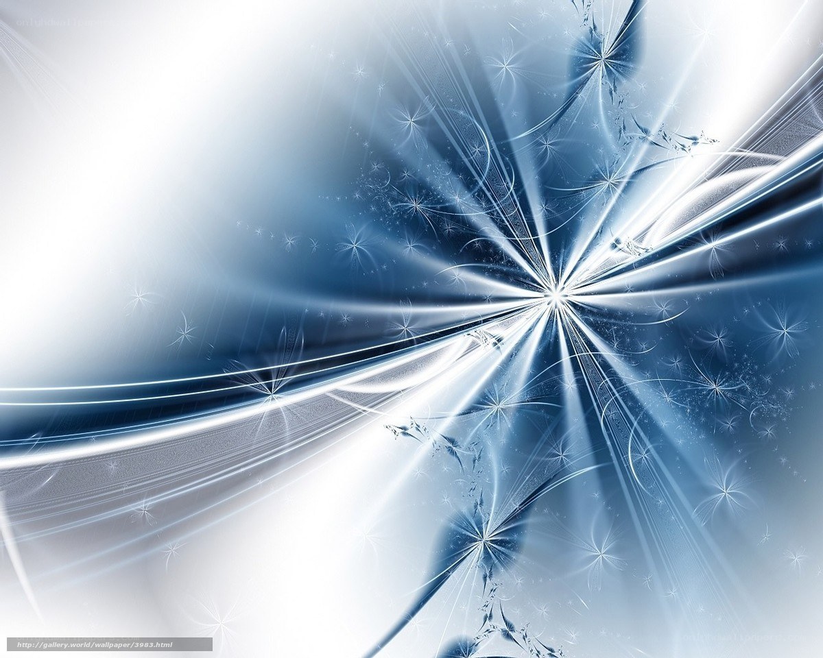 Blue light fractal abstract