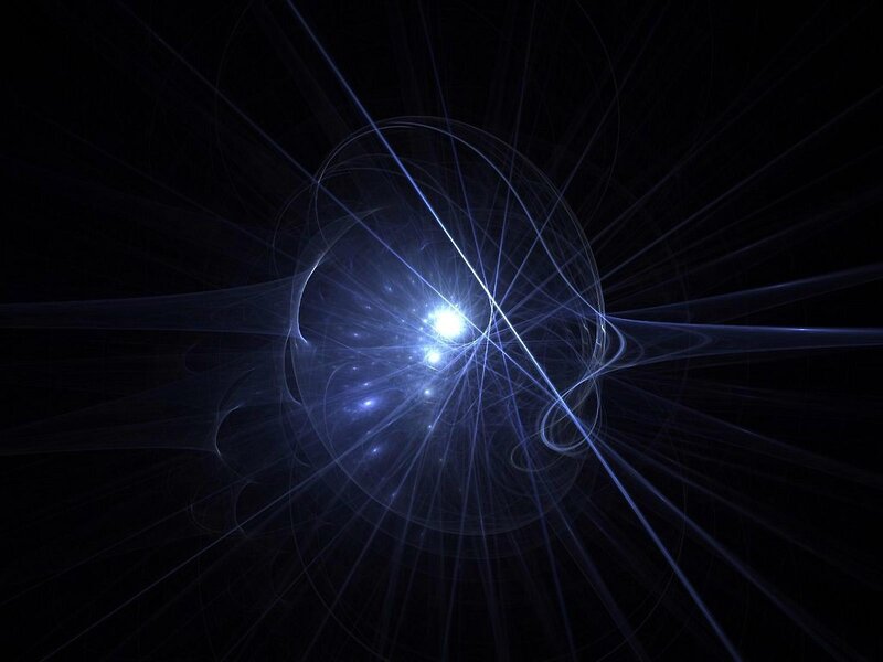 blue light fractal explosion