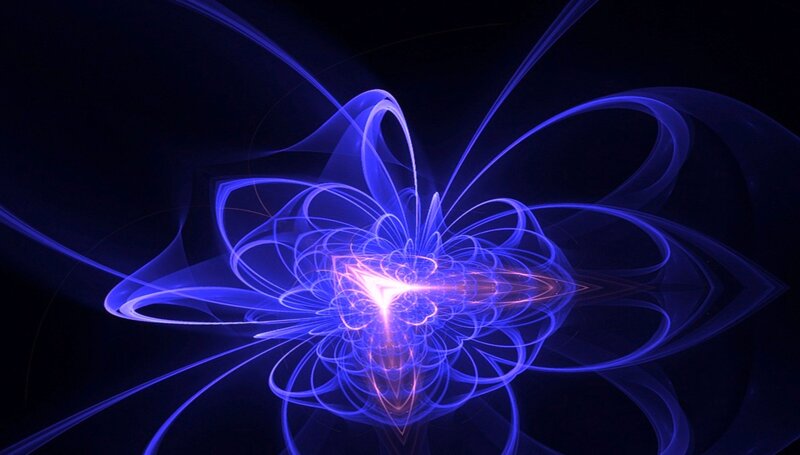 blue light fractal pattern