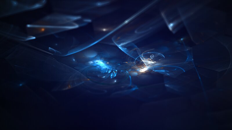 Blue Light Fractal Pattern — Abstract