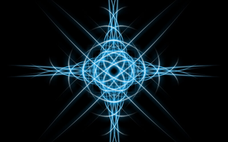 Blue Light Fractal Pattern — Dramatic