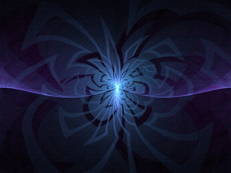 Blue Light Fractal Pattern — Mystical