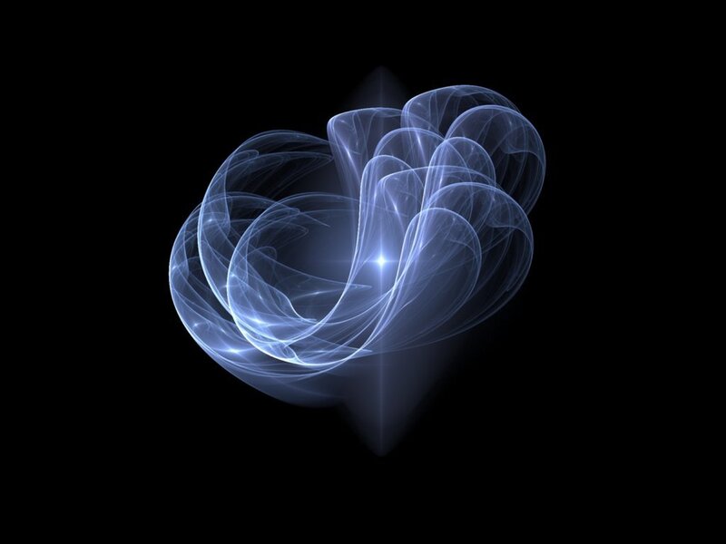 Blue Light Fractal Swirl — Ethereal