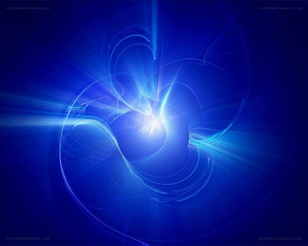 Blue light fractal swirl