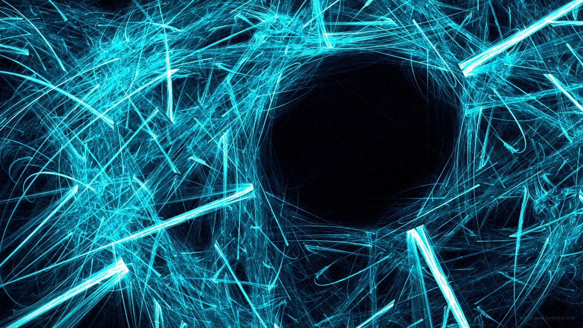 blue light fractal tunnel