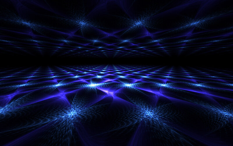 Blue Light Grid Pattern — Abstract, Digital Art