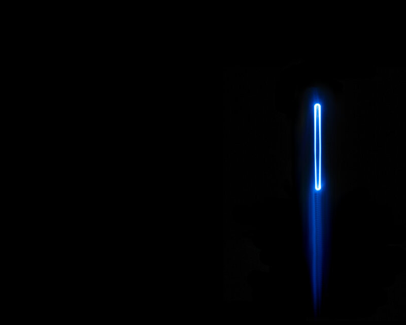 blue light in darkness